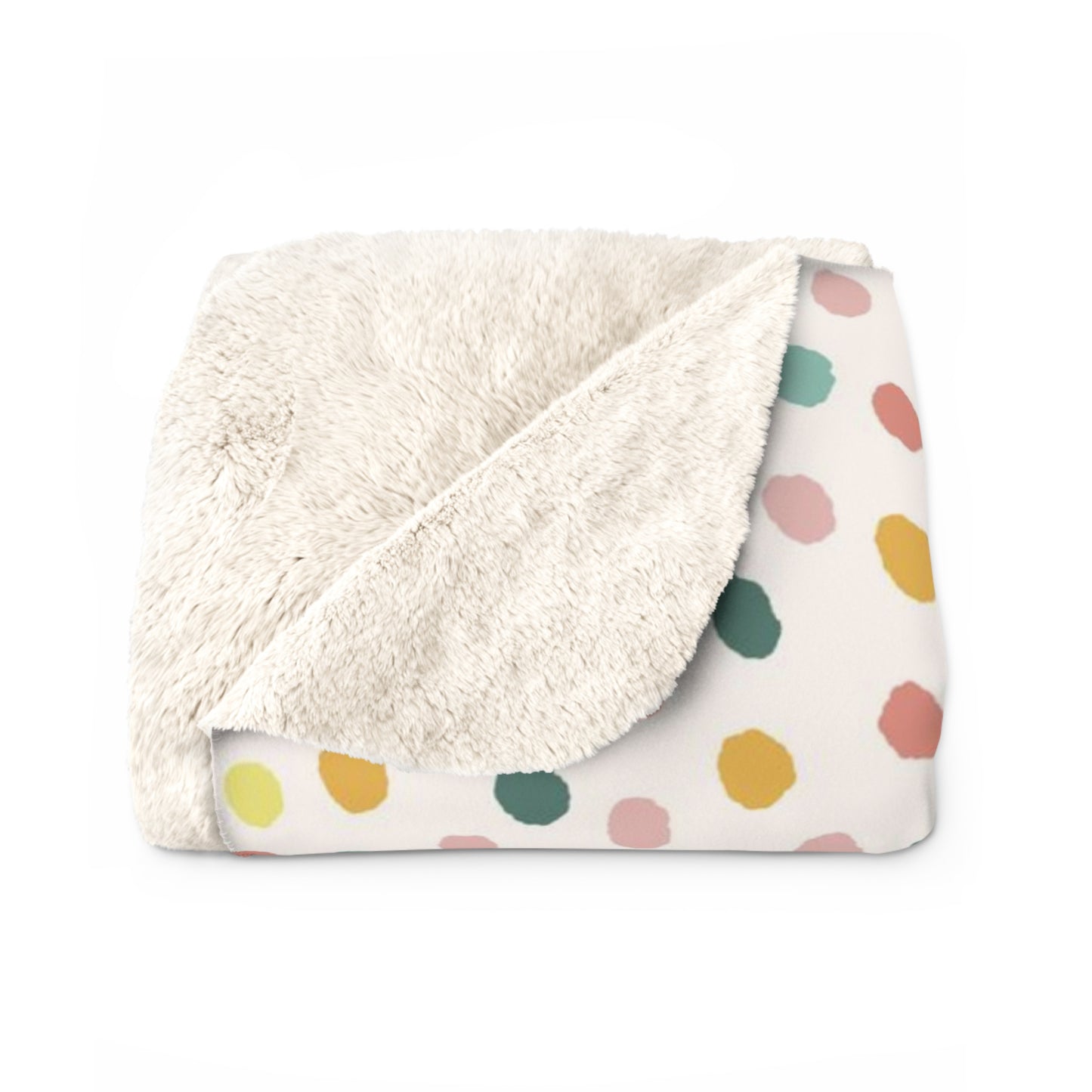 Polka Dot Confetti Sherpa Fleece Blanket