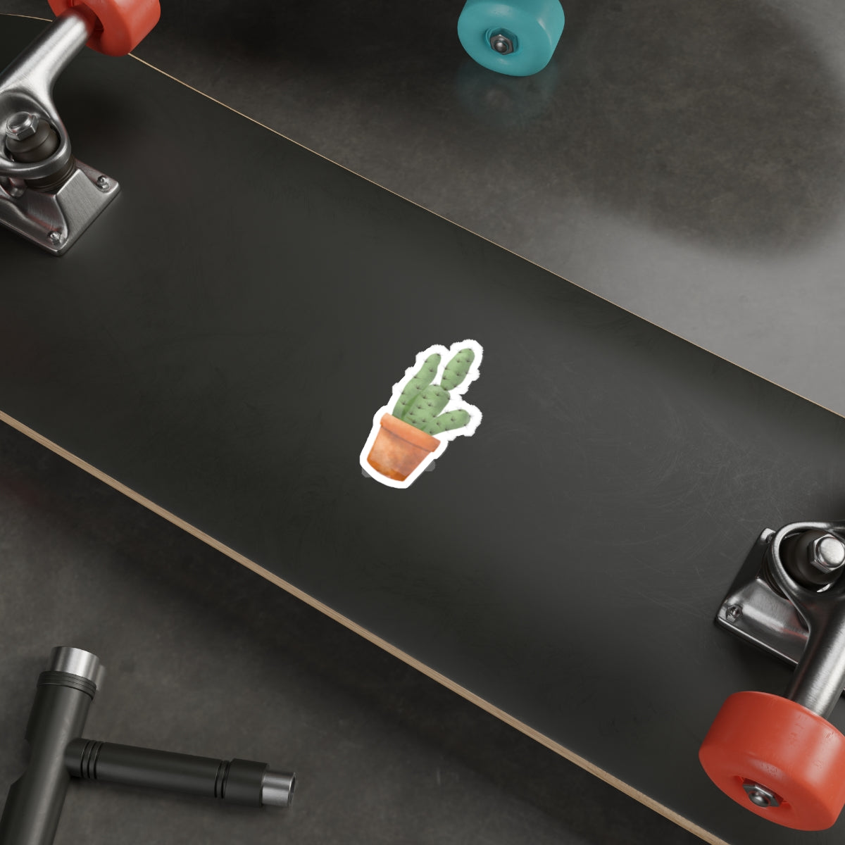 Cactus in Clay Pot Die Cut Sticker