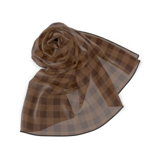 Gingham Check Poly Scarf