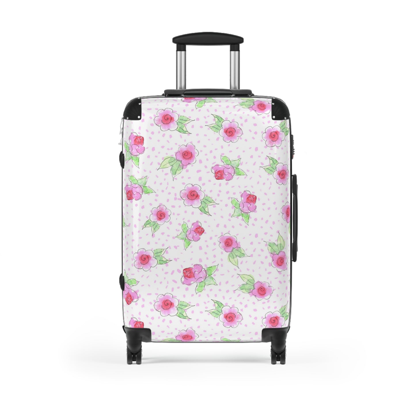 Maria’s Pink Roses Hardside Spinner Suitcase