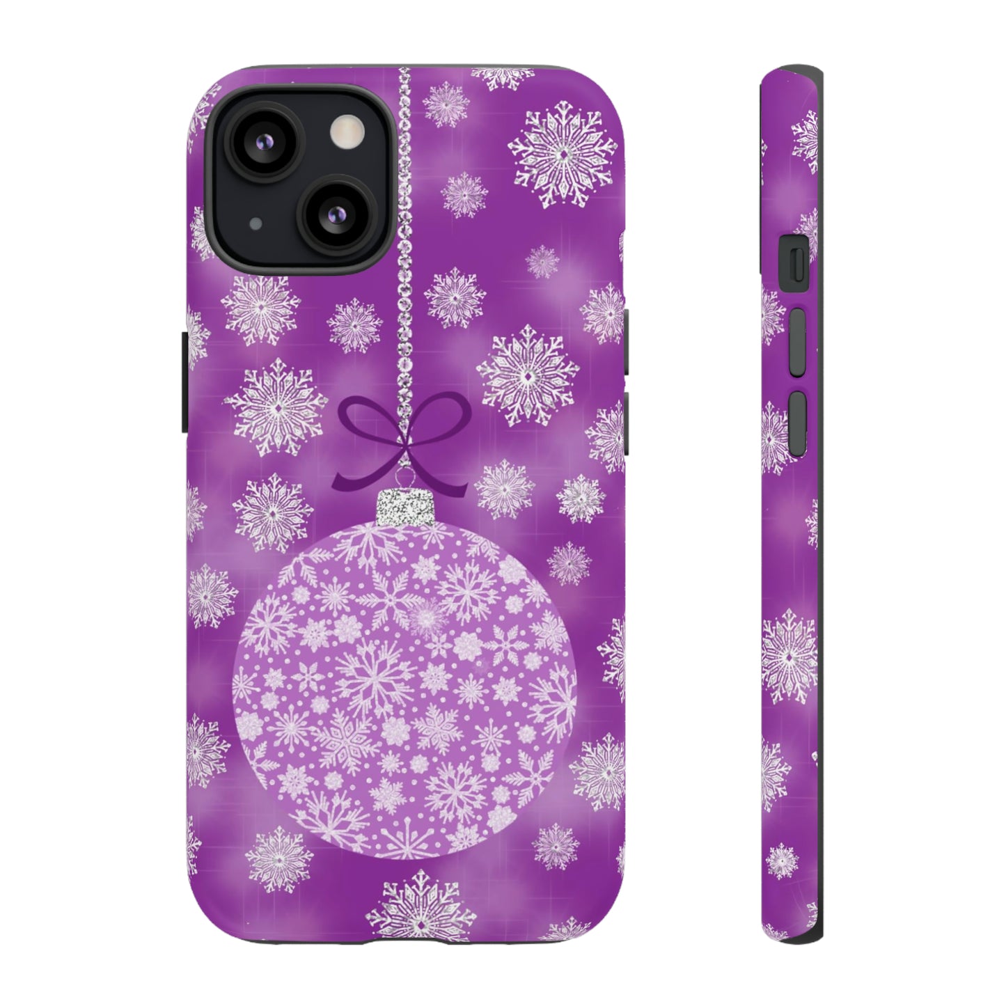 Glittering Snowflake Bauble in Purples Tough Cases