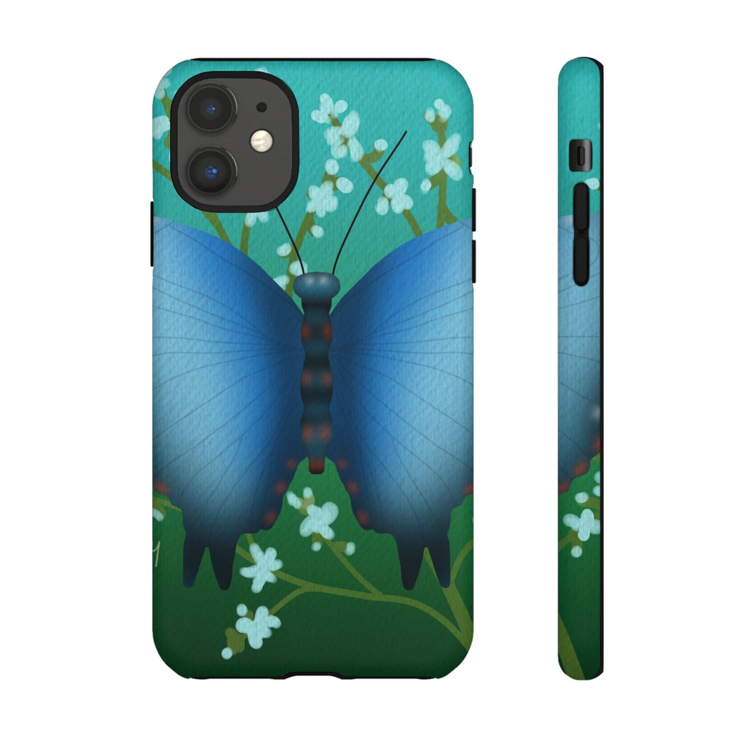 Blue Butterfly Tough Phone Case