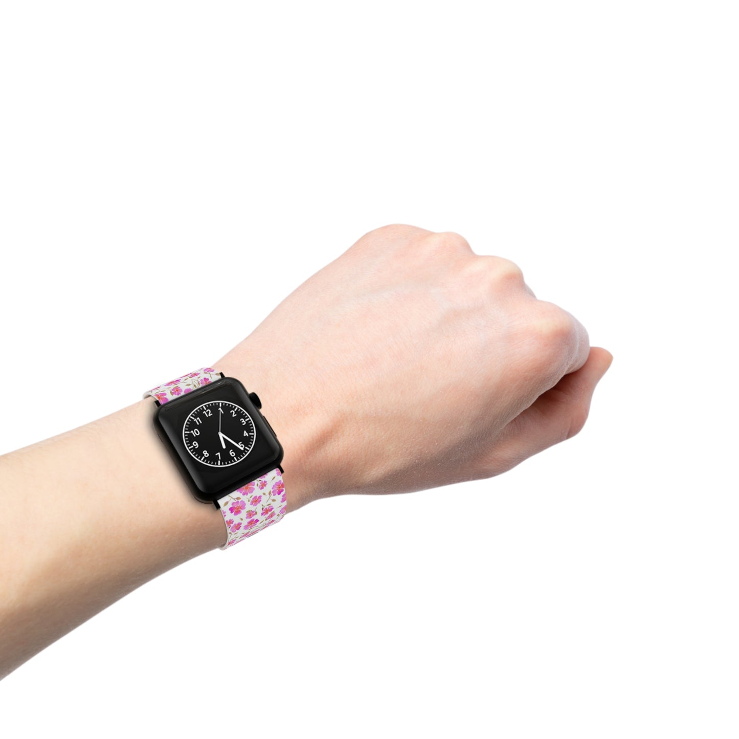 Hot Pink Wild Roses Watch Band for Apple Watch