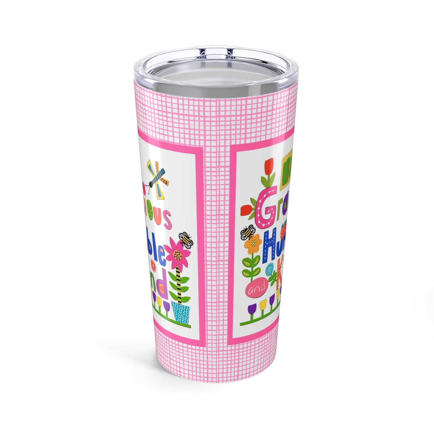 Be Gracious, Humble, and Kind Collage Stainless Steel Travel Mug