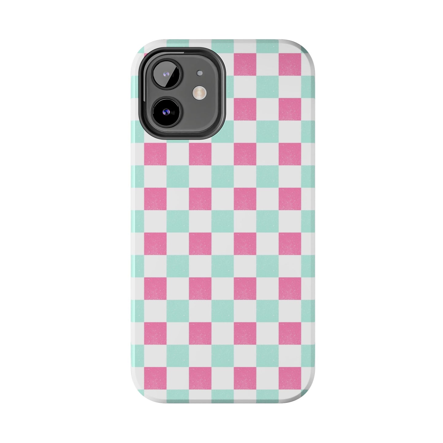 Pastel Christmas Checks Tough Phone Cases