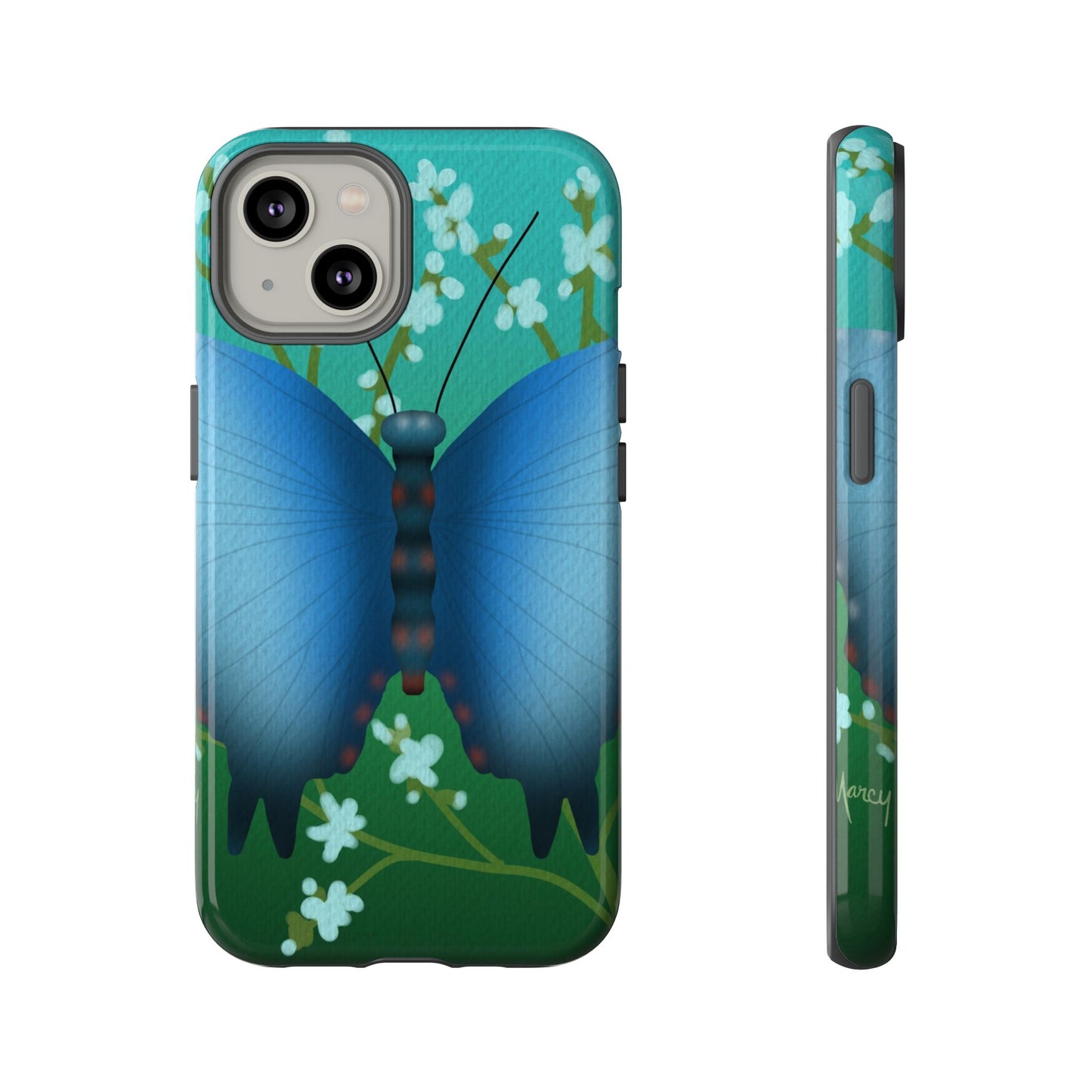 Blue Butterfly Tough Phone Case