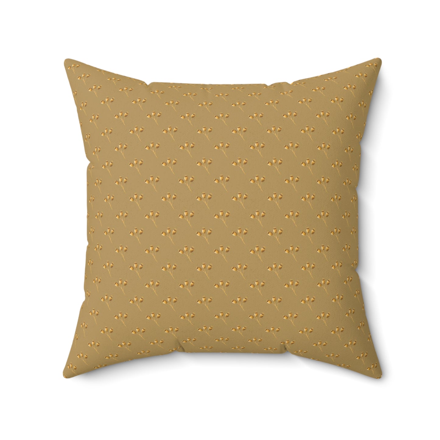 Golden Seed Pods Spun Polyester Square Pillow