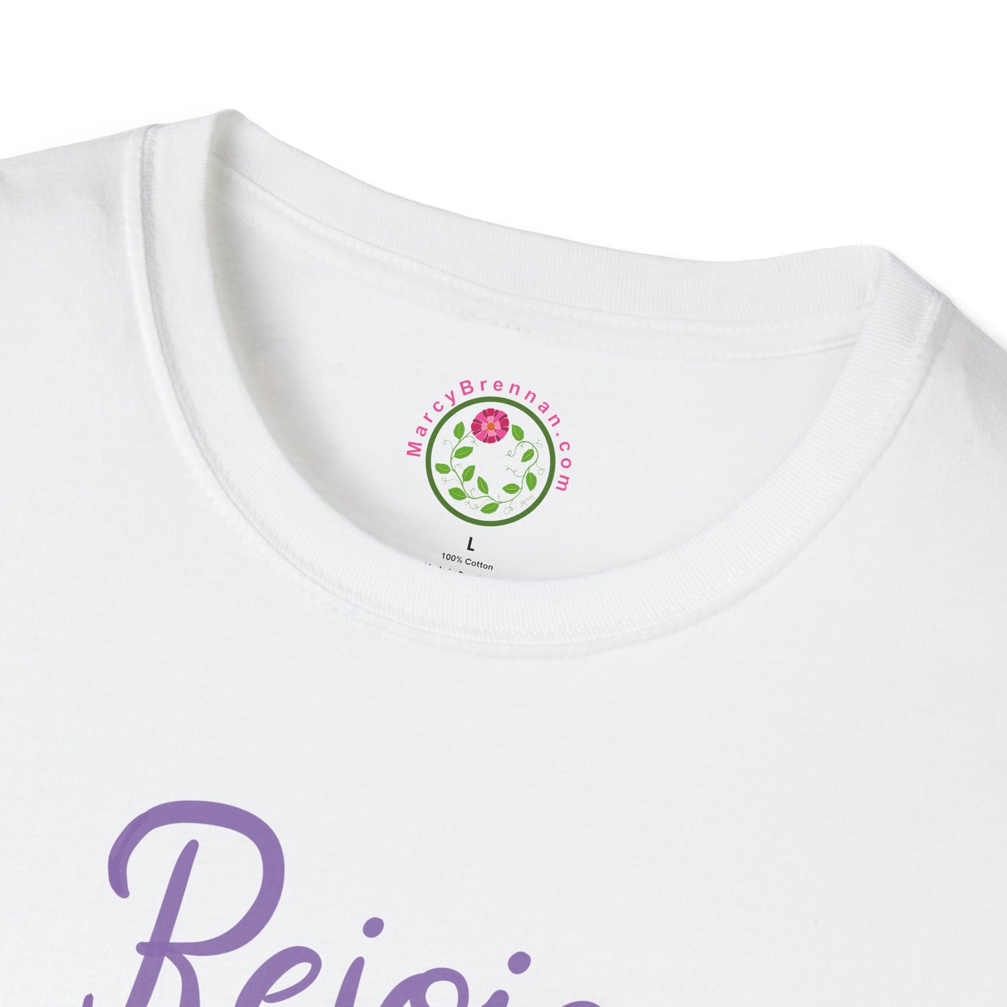 Rejoice Always Floral T-Shirt — Inspirational Christian Message Tee