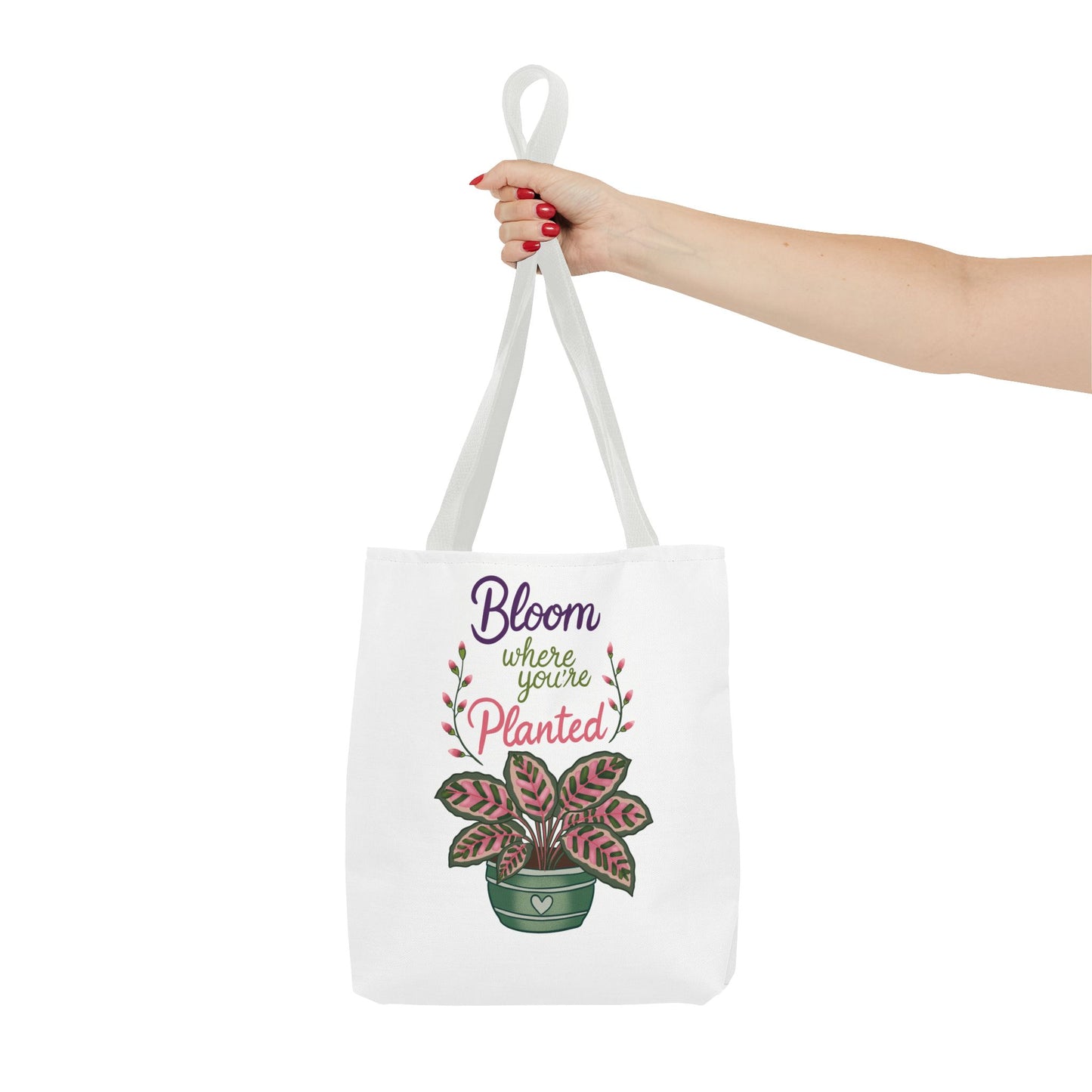Bloom Where You’re Planted Tote Bag — Potted Monsterra Spiritual Tote