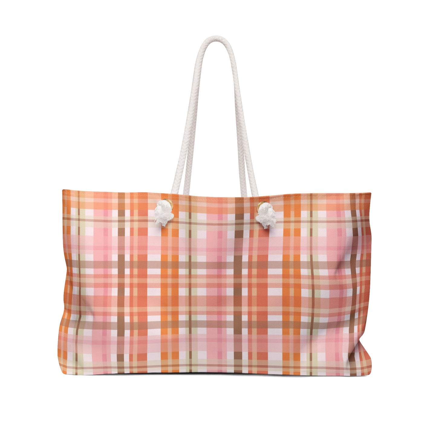 Soft Autumn Plaid Weekender Bag