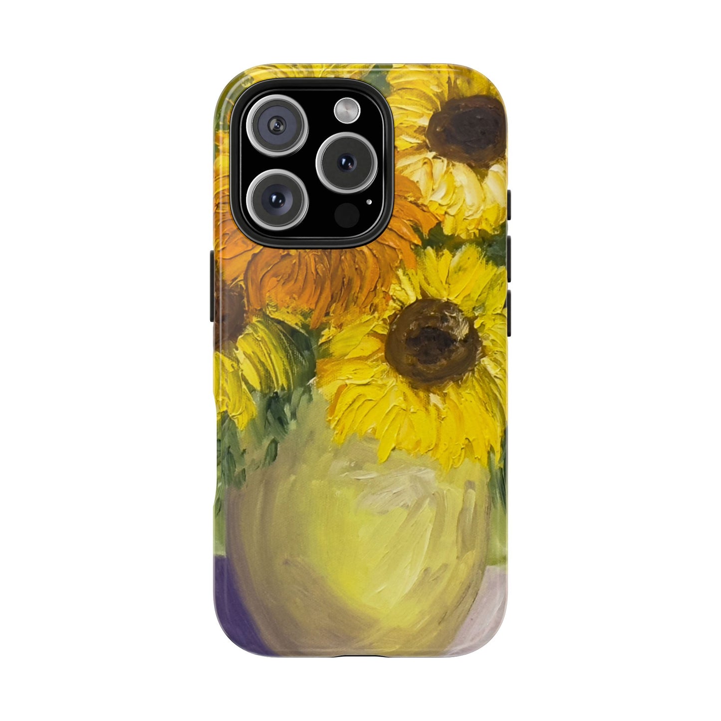 Sunflowers in Yellow Crockery Vase Tough Phone Cases