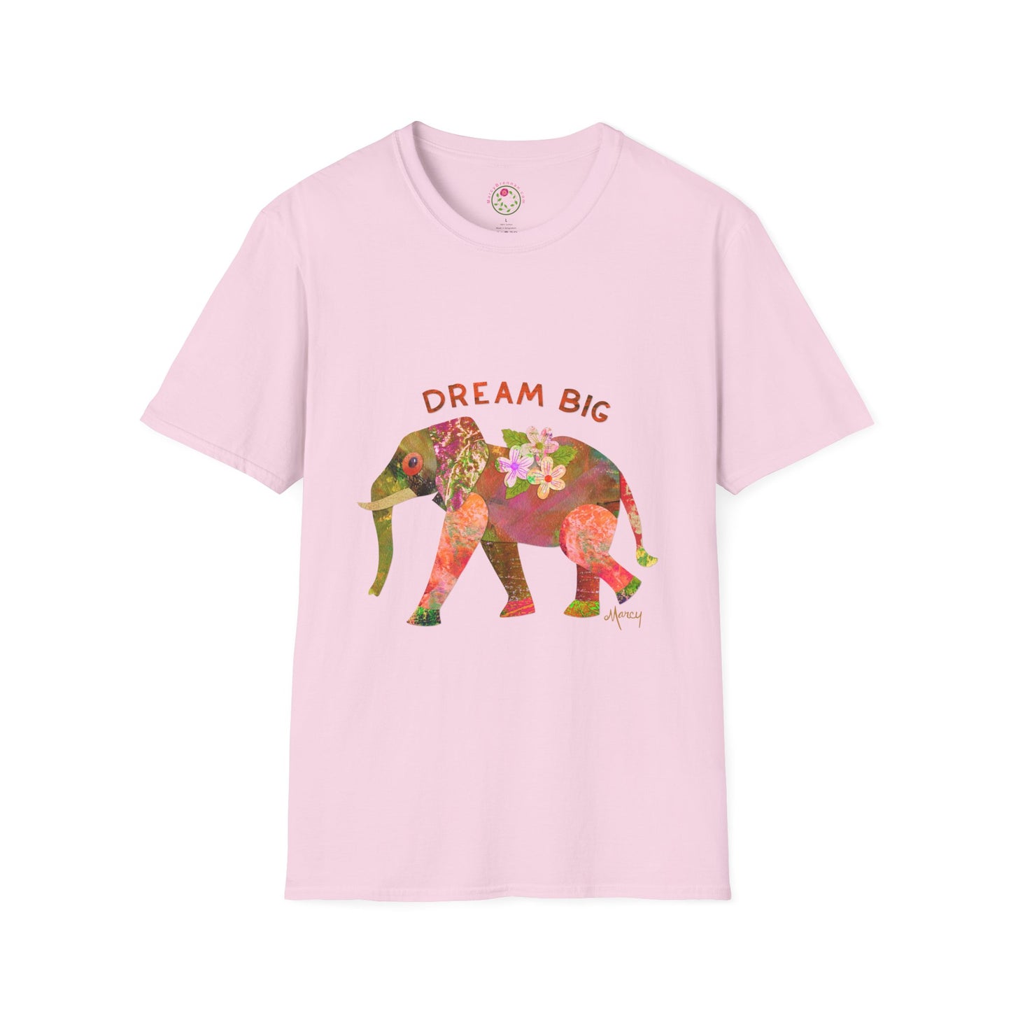Dream Big Elephant Collage Collage Softstyle T-Shirt