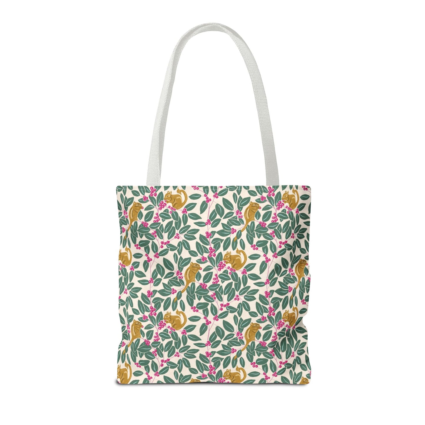 Wintergreen and Chipmunks Tote Bag