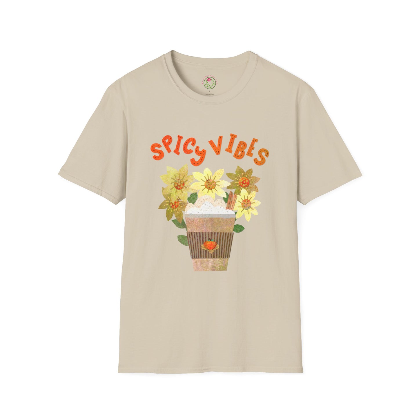 Spicy Vibes Latte Collage Collage Softstyle T-Shirt