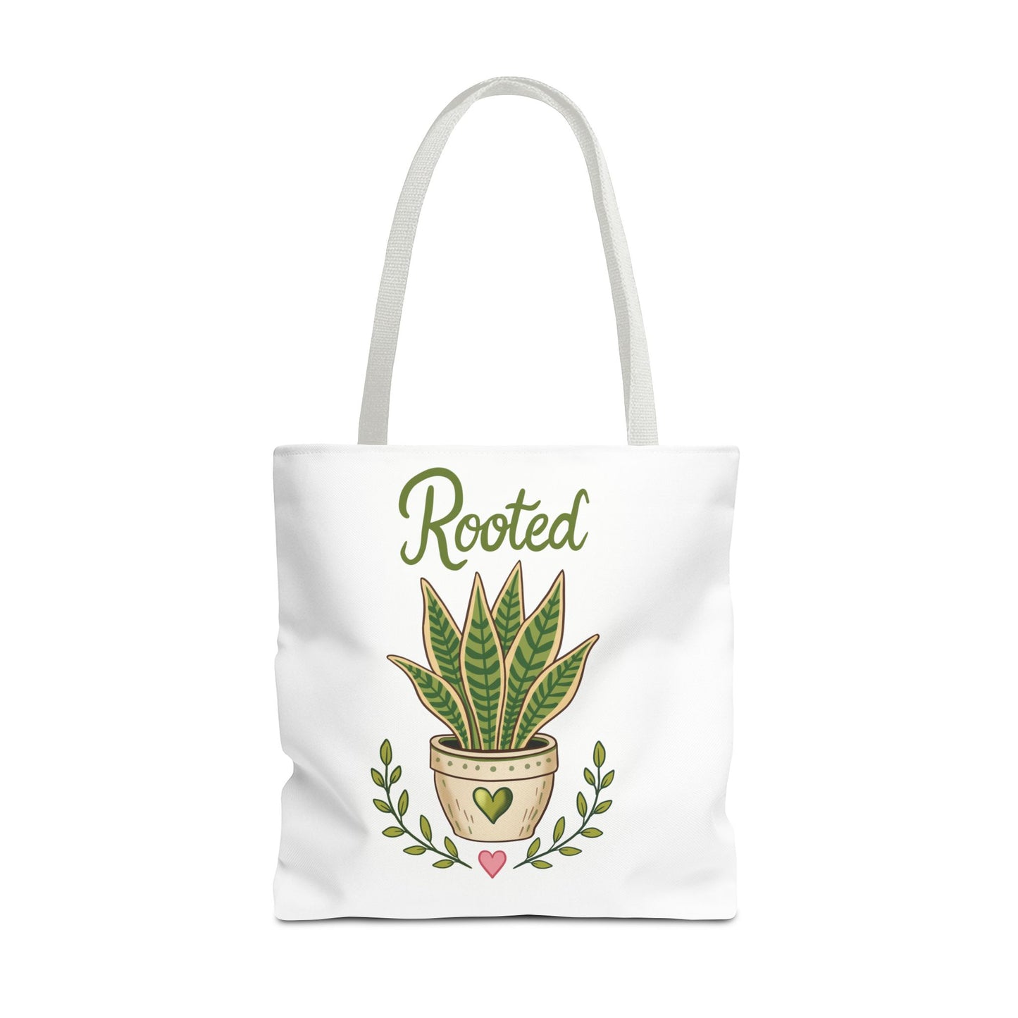 Rooted Plant Tote Bag – Cute Sansevieria Potted Plant Illustration