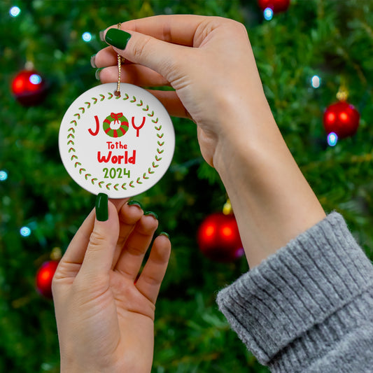 Joy to the World 2024 Ceramic Ornament