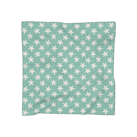 Starfish on Sea Green Poly Scarf