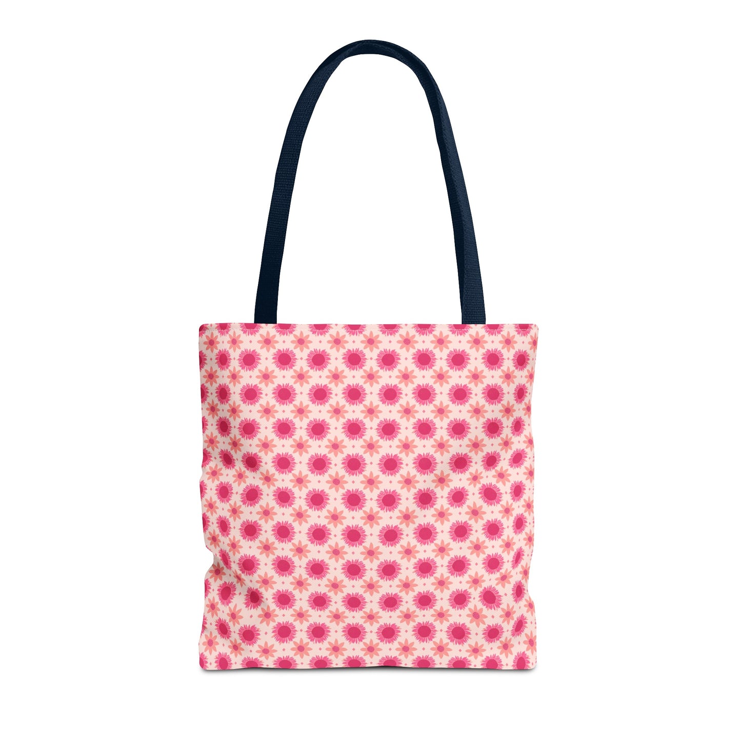 Pink Sunflowers on Pink Background Tote Bag