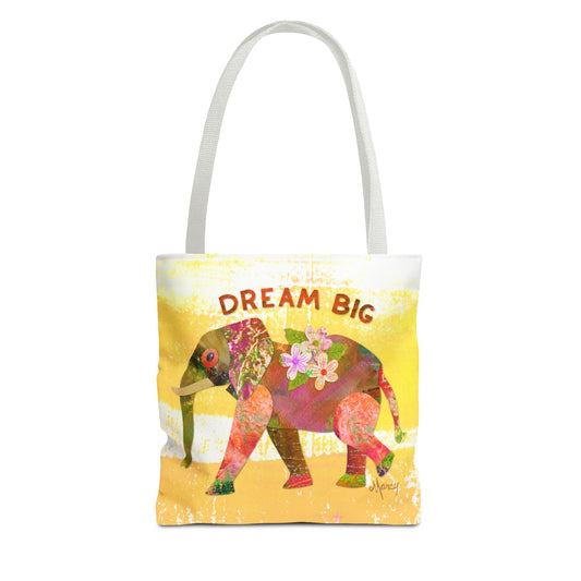 Dream Big Elephant Collage Tote Bag