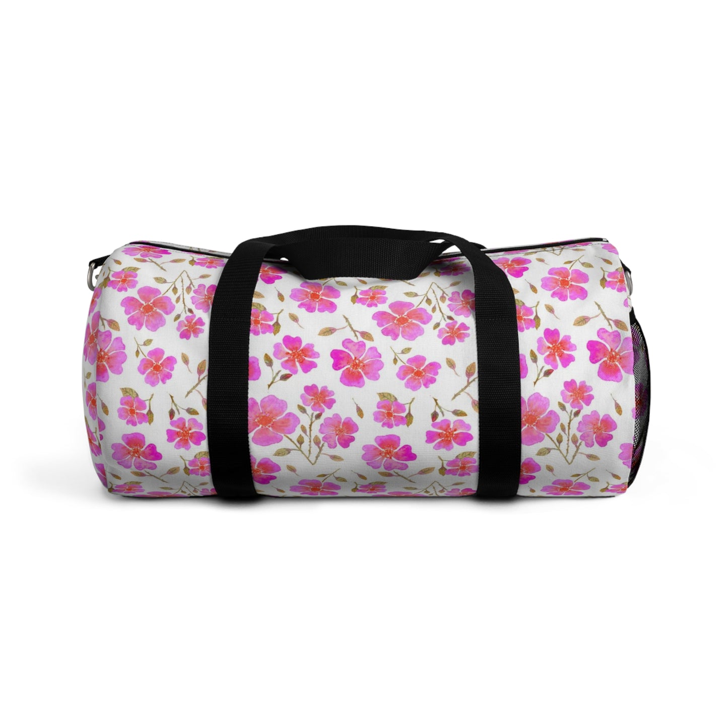 Hot Pink Wild Roses Duffel Bag