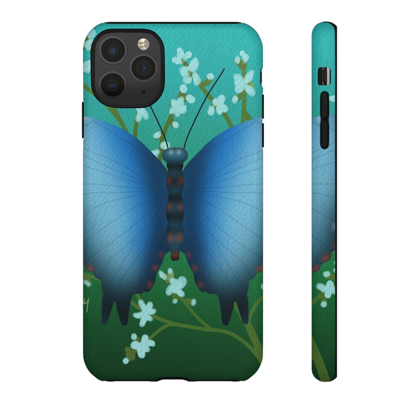 Blue Butterfly Tough Phone Case