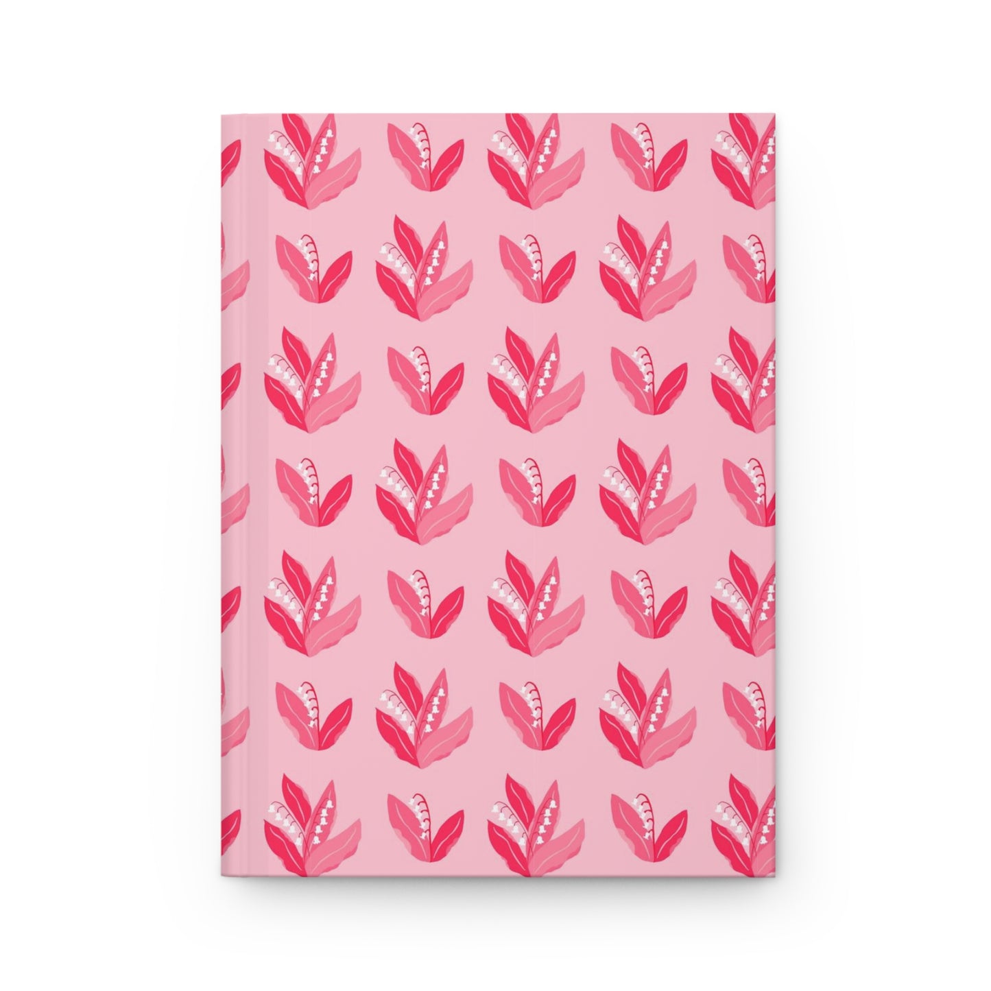 Pink Lily of the Valley Design on Hardcover Journal Matte