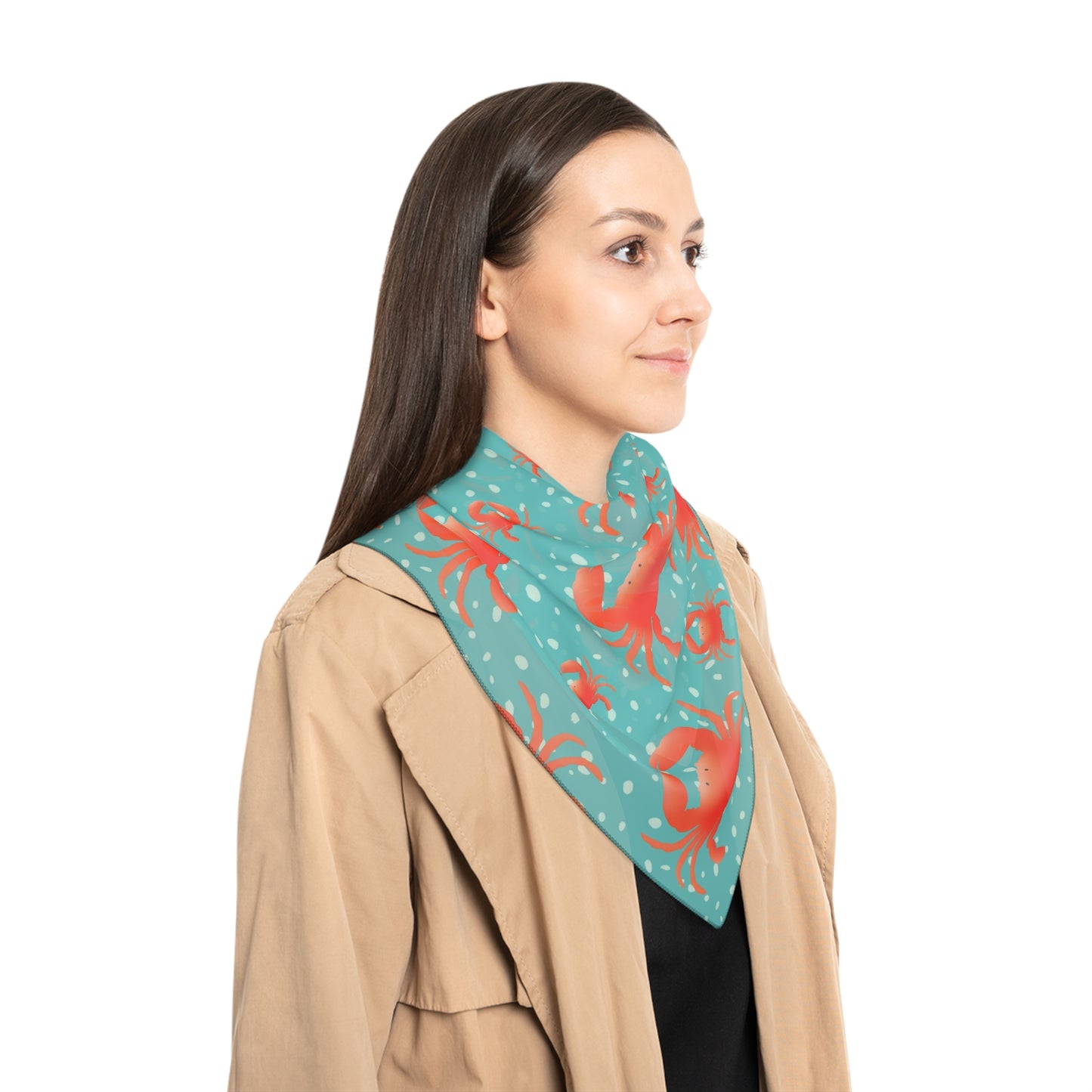 Crabs Square Poly Scarf