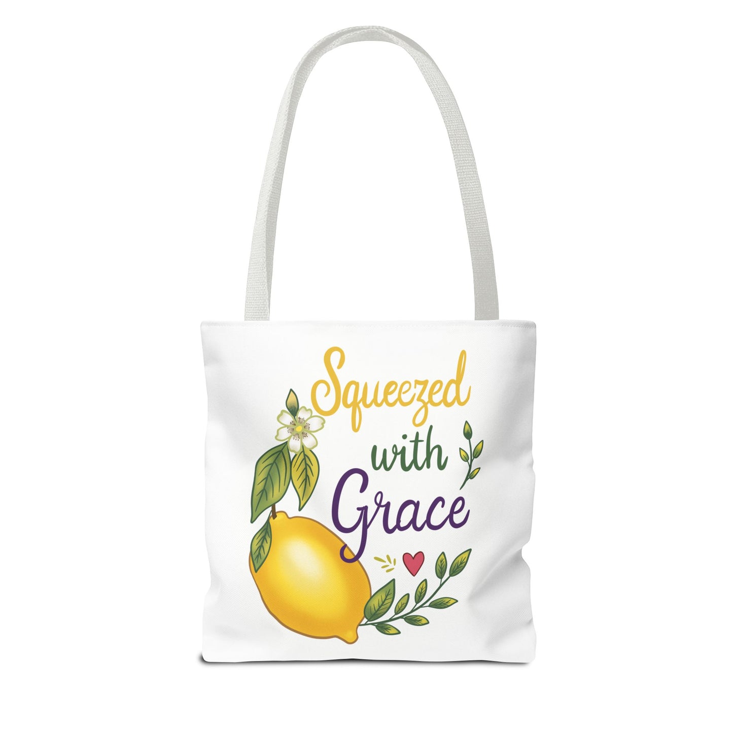 Squeezed with Grace Lemon Tote Bag — Floral Fruit Market Shopping Tote