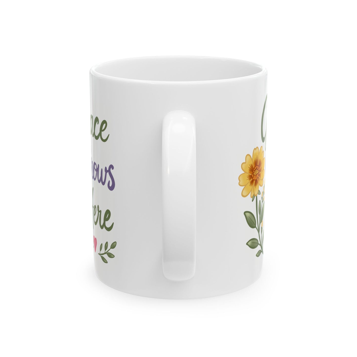 "Grace Grows Here" Inspirational Coffee Cup (11oz & 15oz)