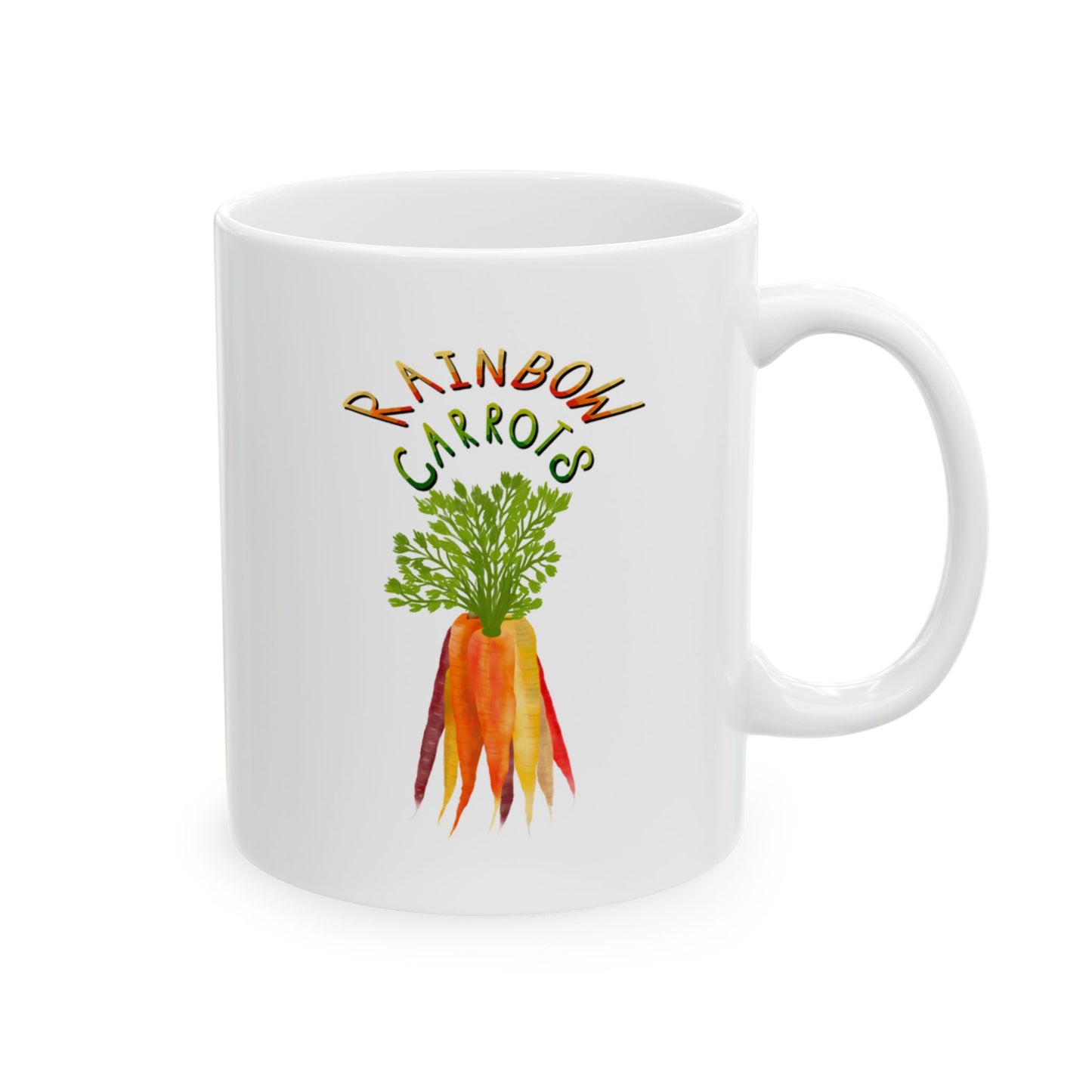 Rainbow Carrots Ceramic Mug 11oz & 15oz