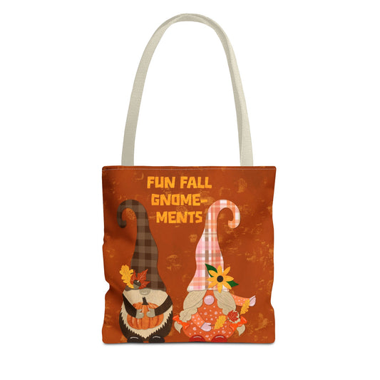 Fun Fall Gnome-ments Collage Tote Bag