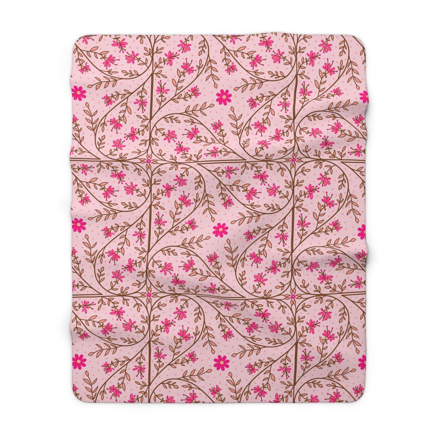 Honeysuckle Sherpa Fleece Blanket