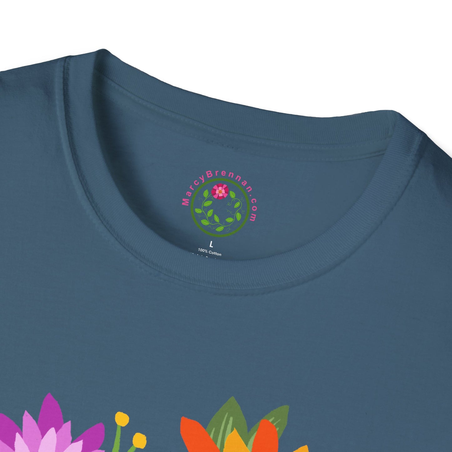 Heart-Shaped Flower Bouquet Softstyle T-Shirt