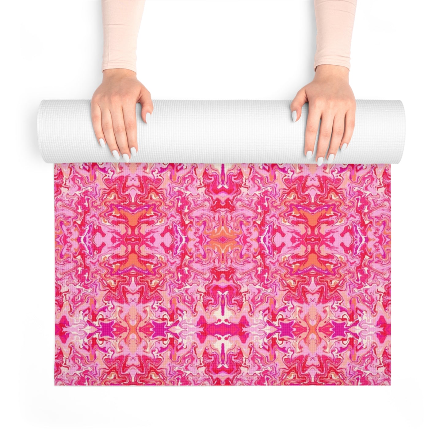 Boho Bougainvillea Garden Yoga Mat