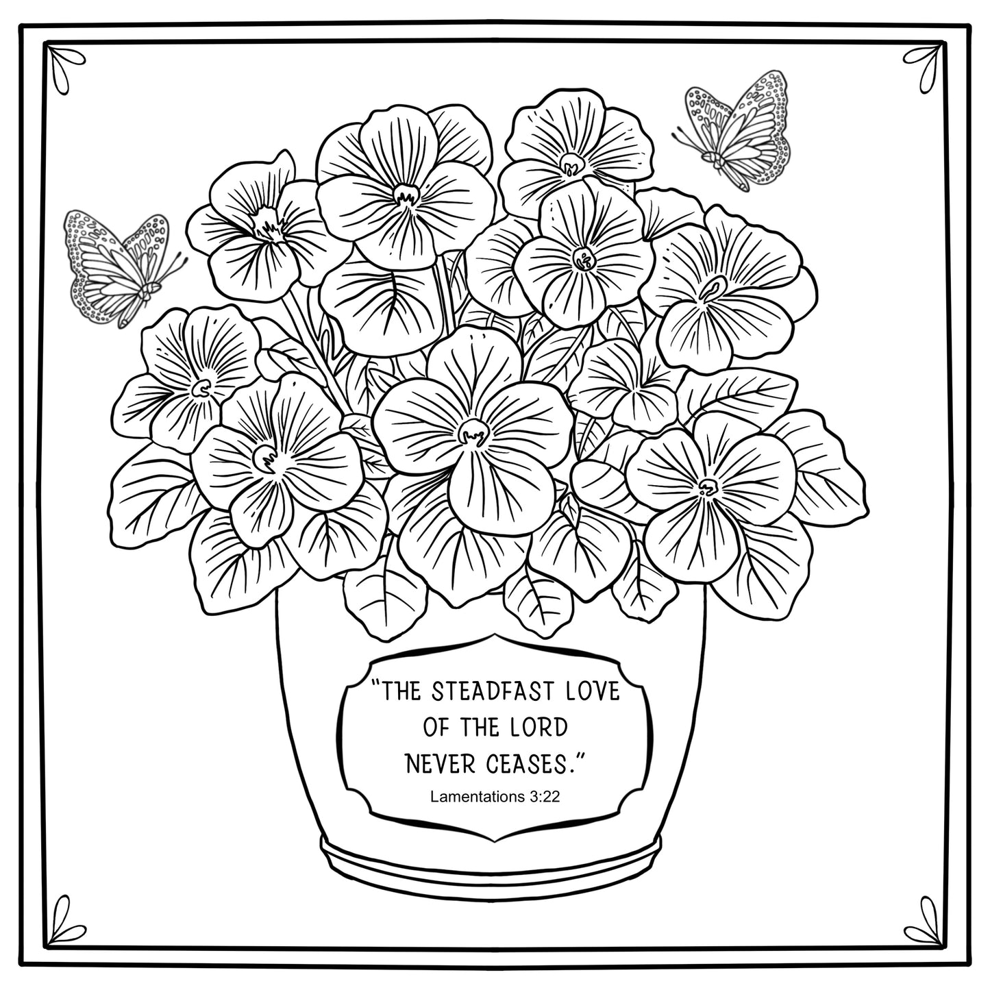 Faith & Flowers Coloring Book