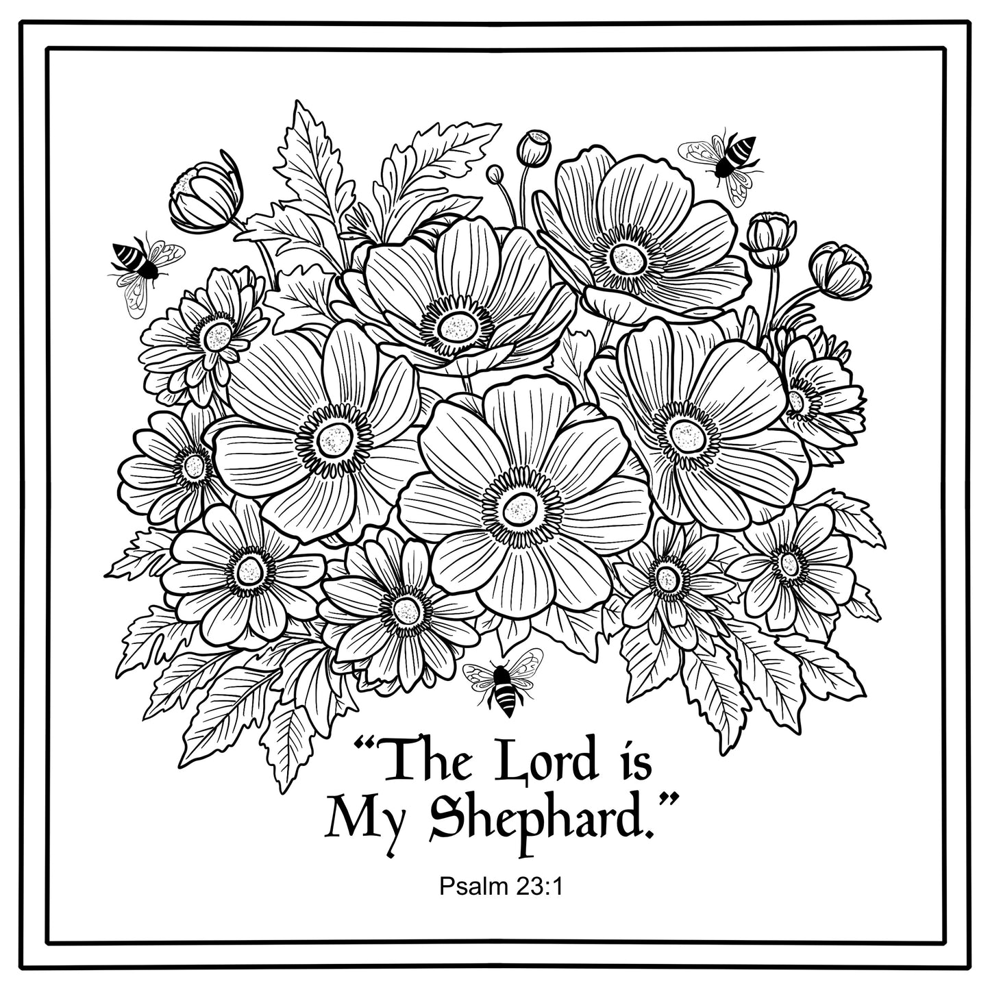Faith & Flowers Coloring Book
