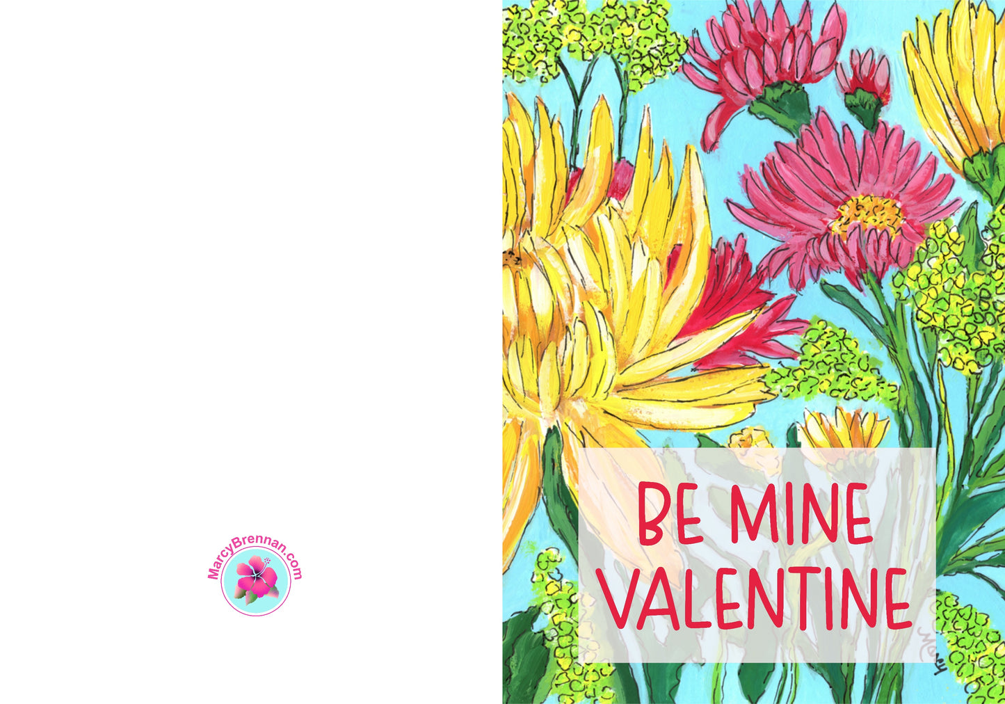 Be Mine Valentine Card - Instant Digital Download