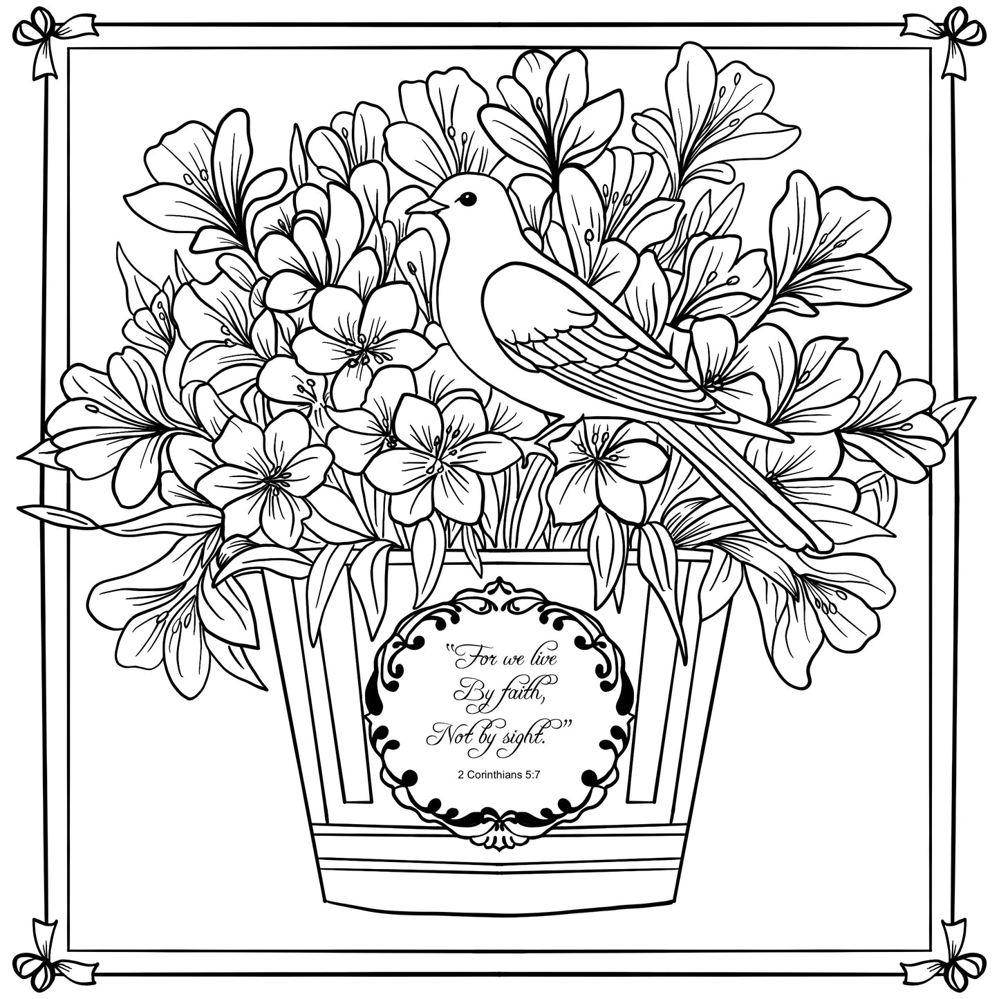 Faith & Flowers Coloring Book
