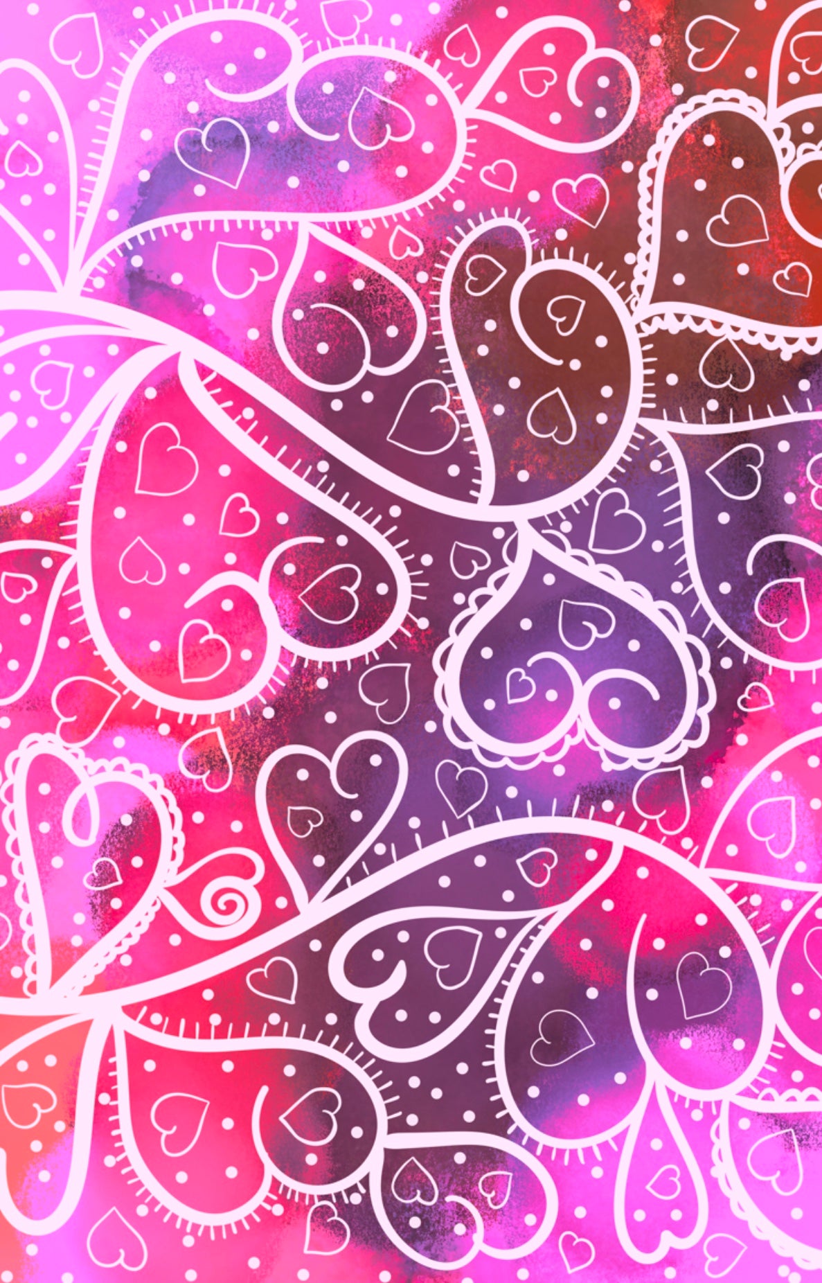 Decorative Hearts iPhone Wallpaper