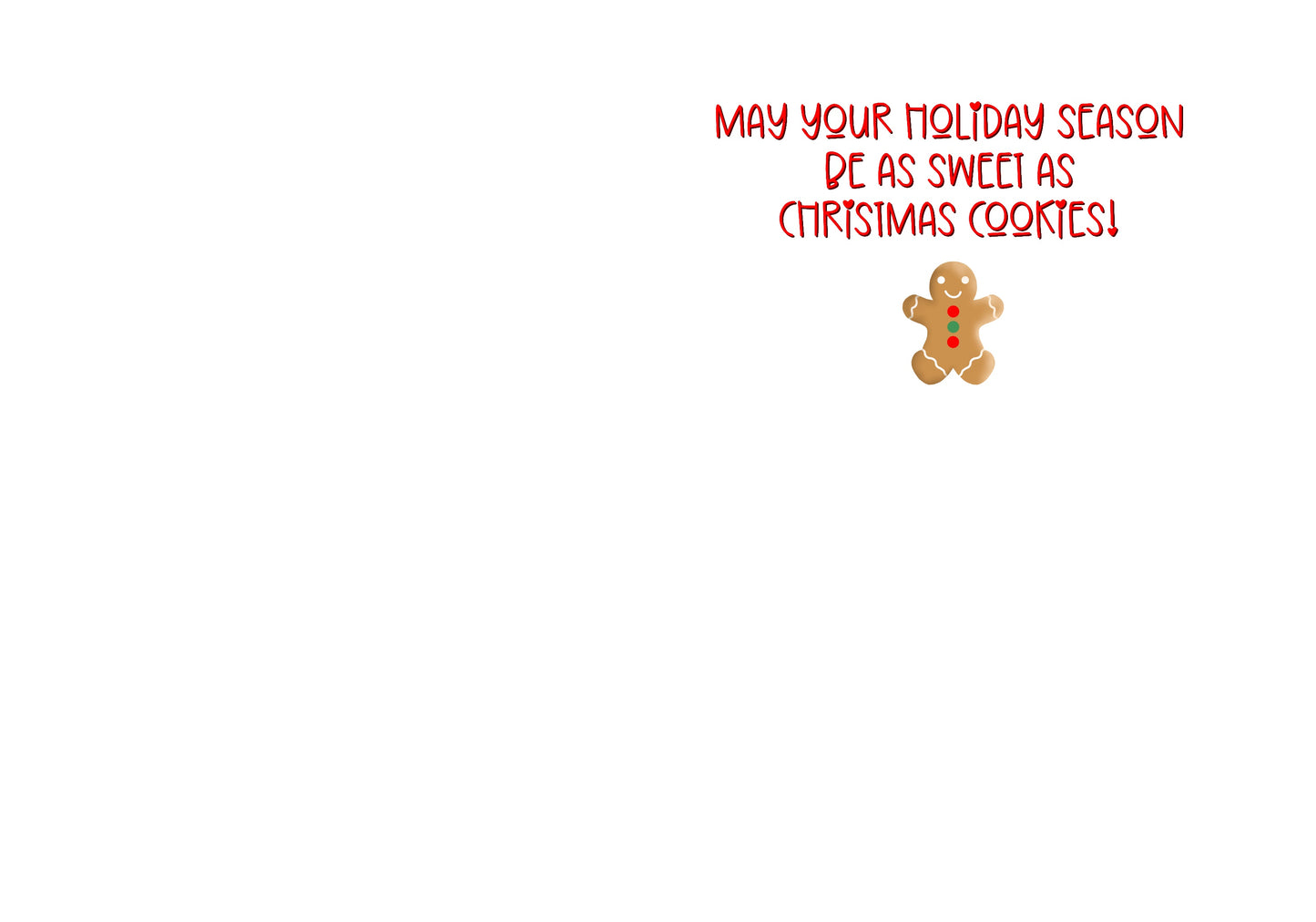 Gingerbread Men Christmas Card - Instant Digital Download