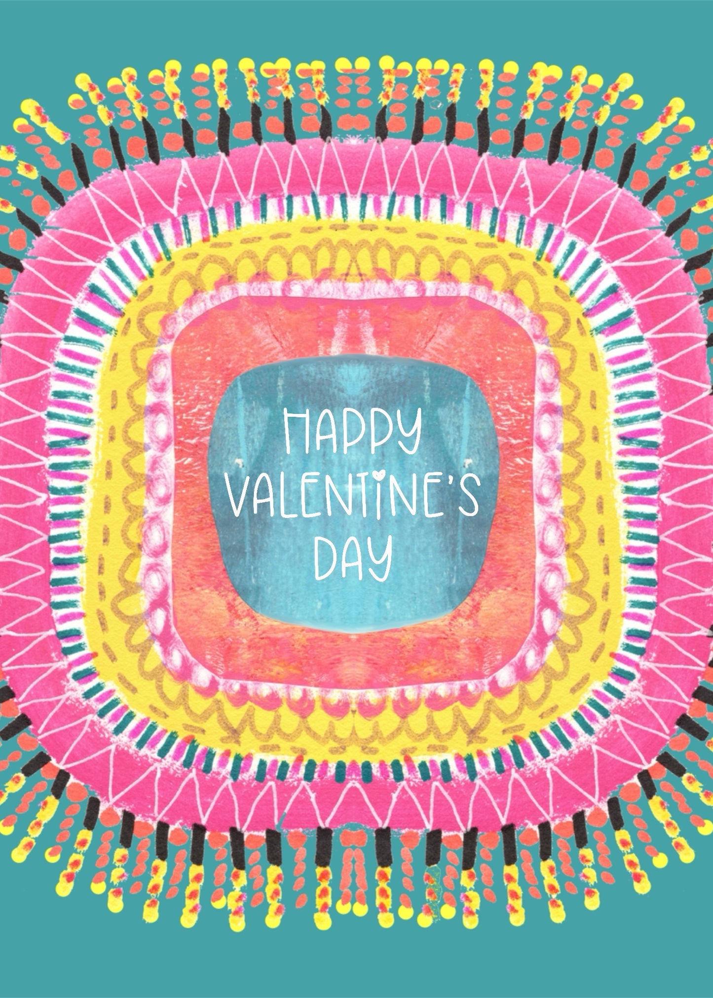 Happy Valentine’s Day Mandala Valentine Card - Instant Digital Download