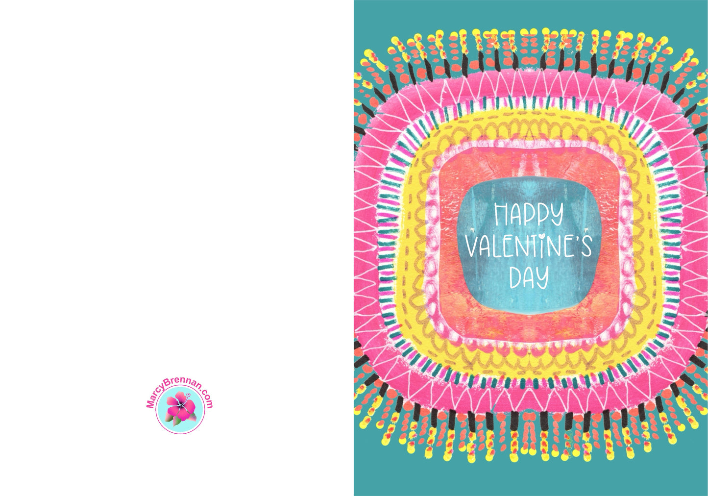 Happy Valentine’s Day Mandala Valentine Card - Instant Digital Download