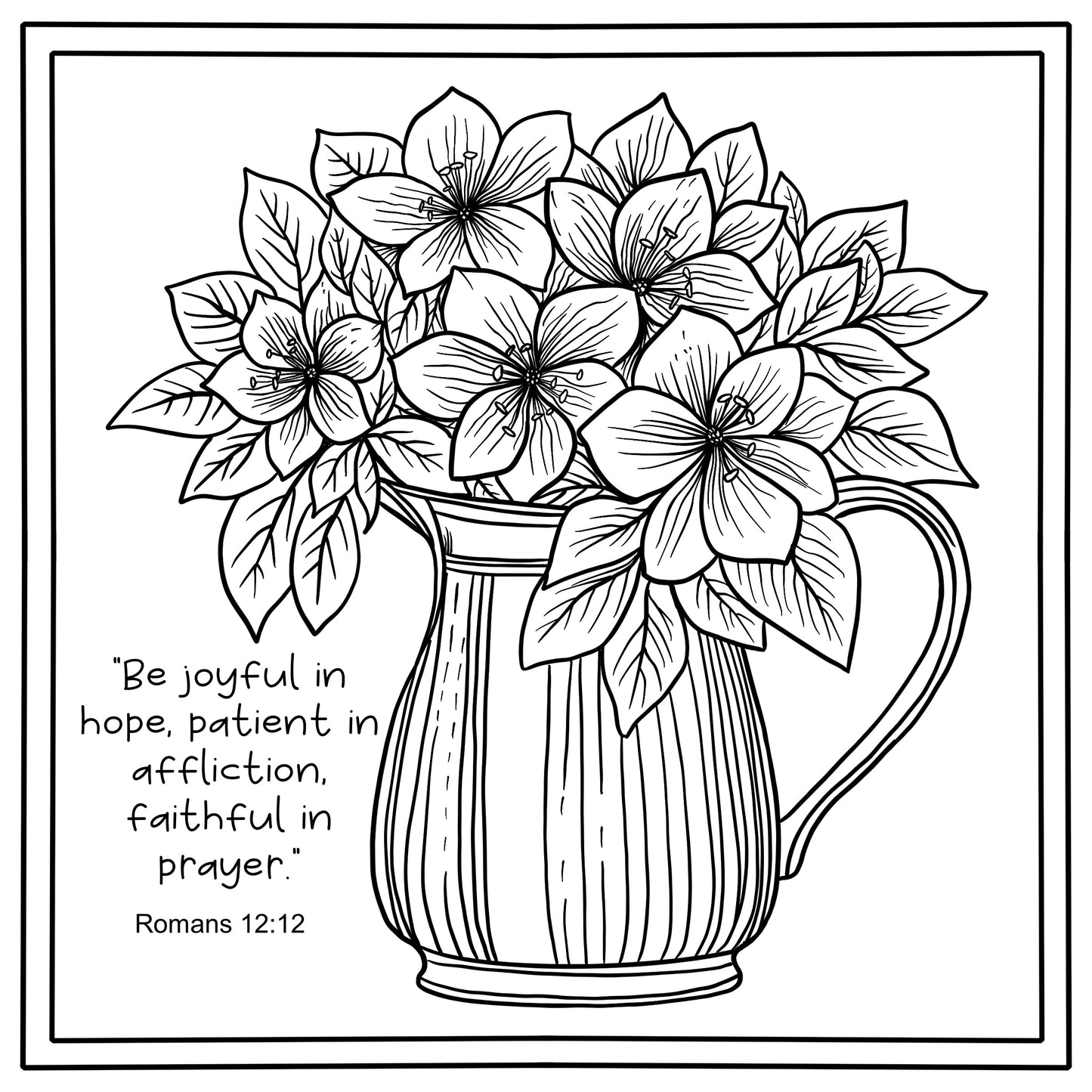 Faith & Flowers Coloring Book