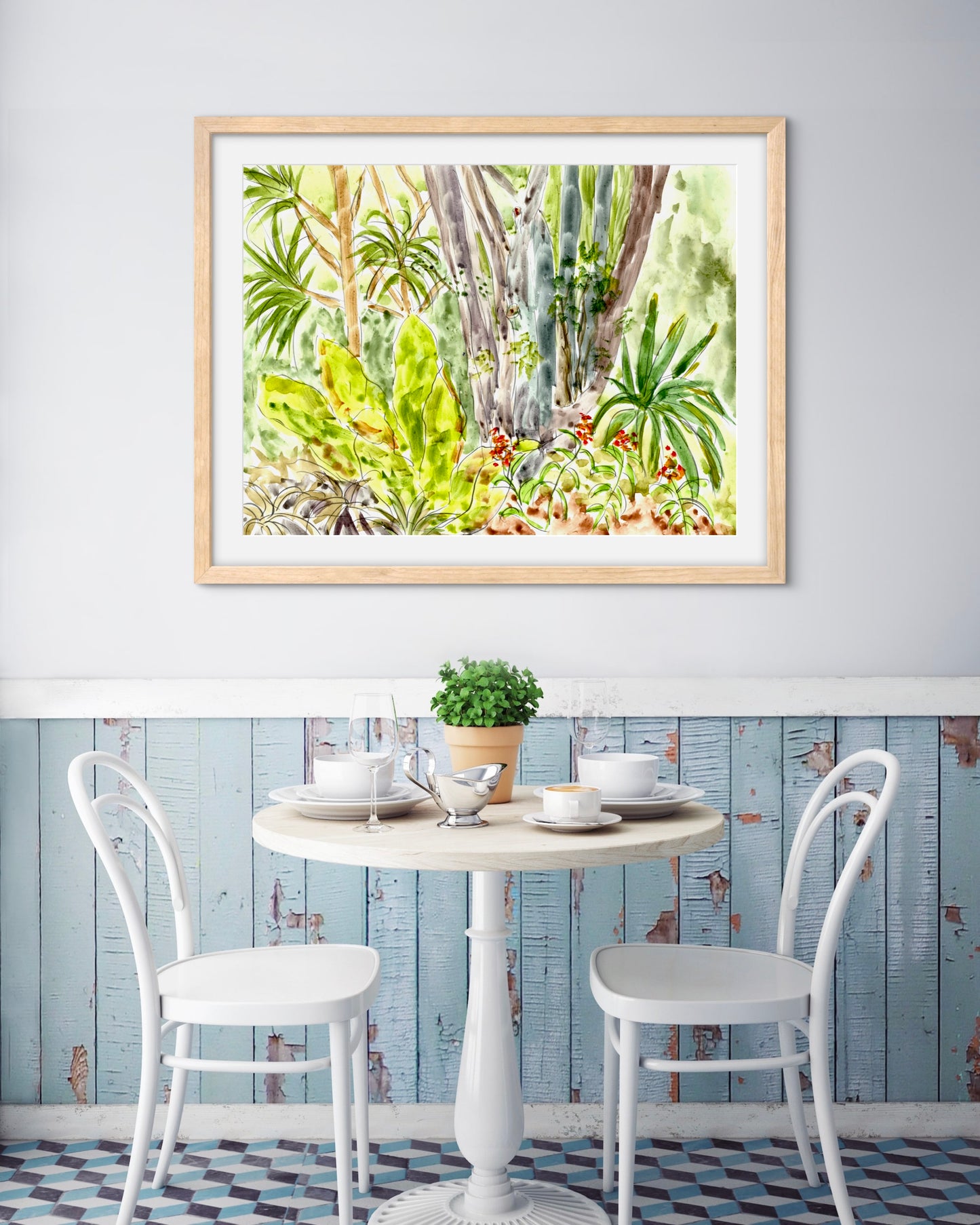 Florida Jungle - Premium Matte Paper Wooden Framed Poster