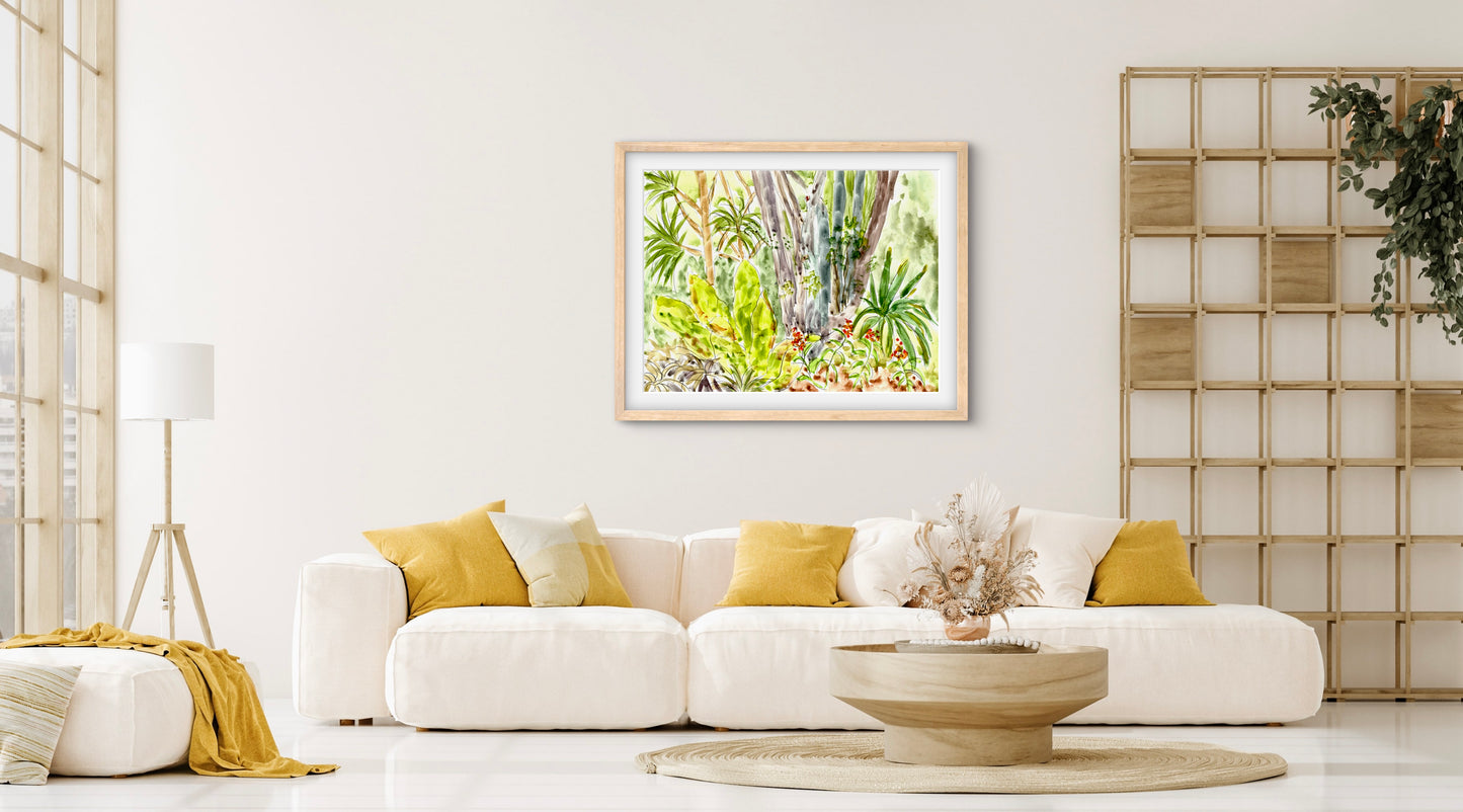 Florida Jungle - Premium Matte Paper Wooden Framed Poster