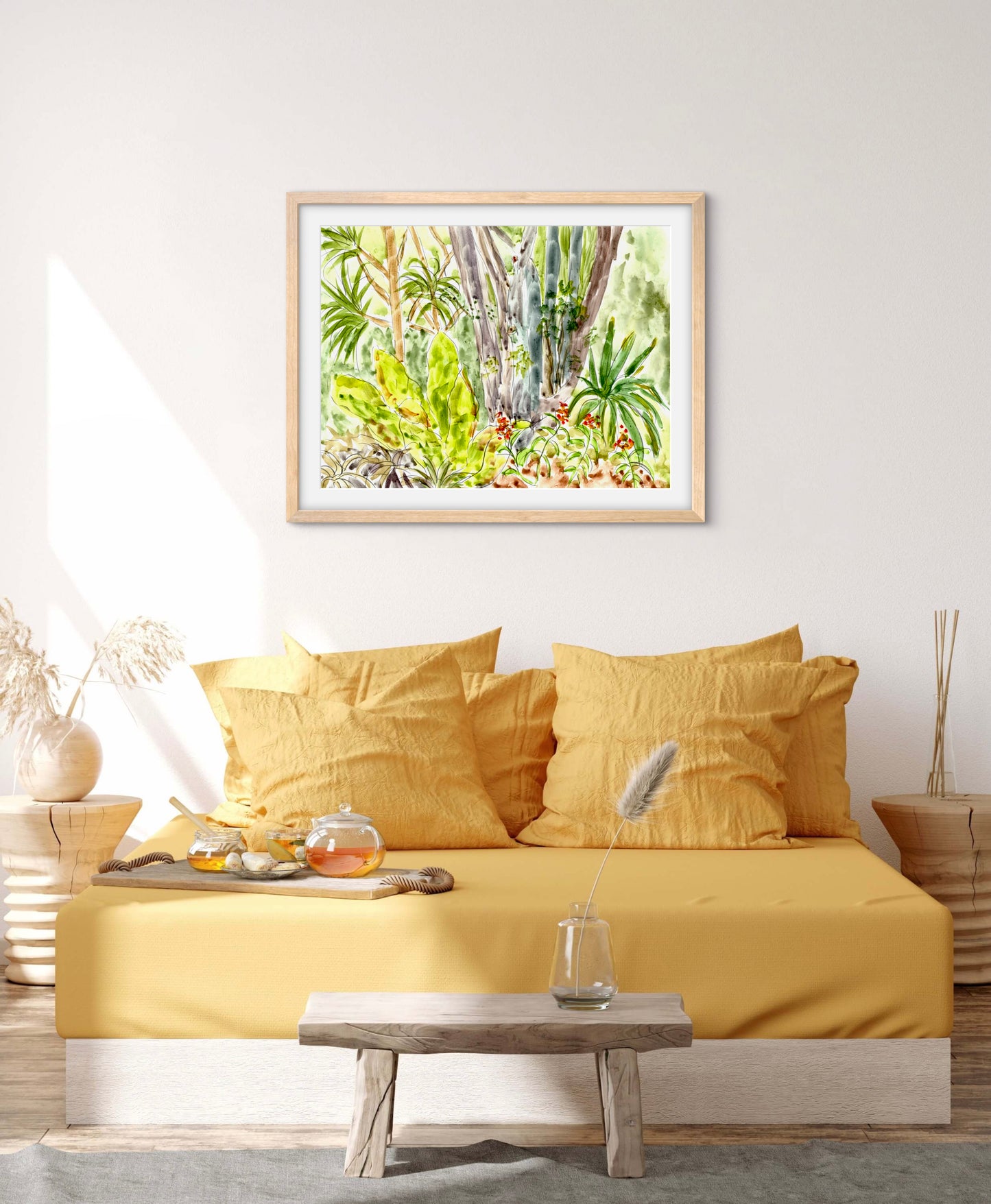 Florida Jungle - Premium Matte Paper Wooden Framed Poster