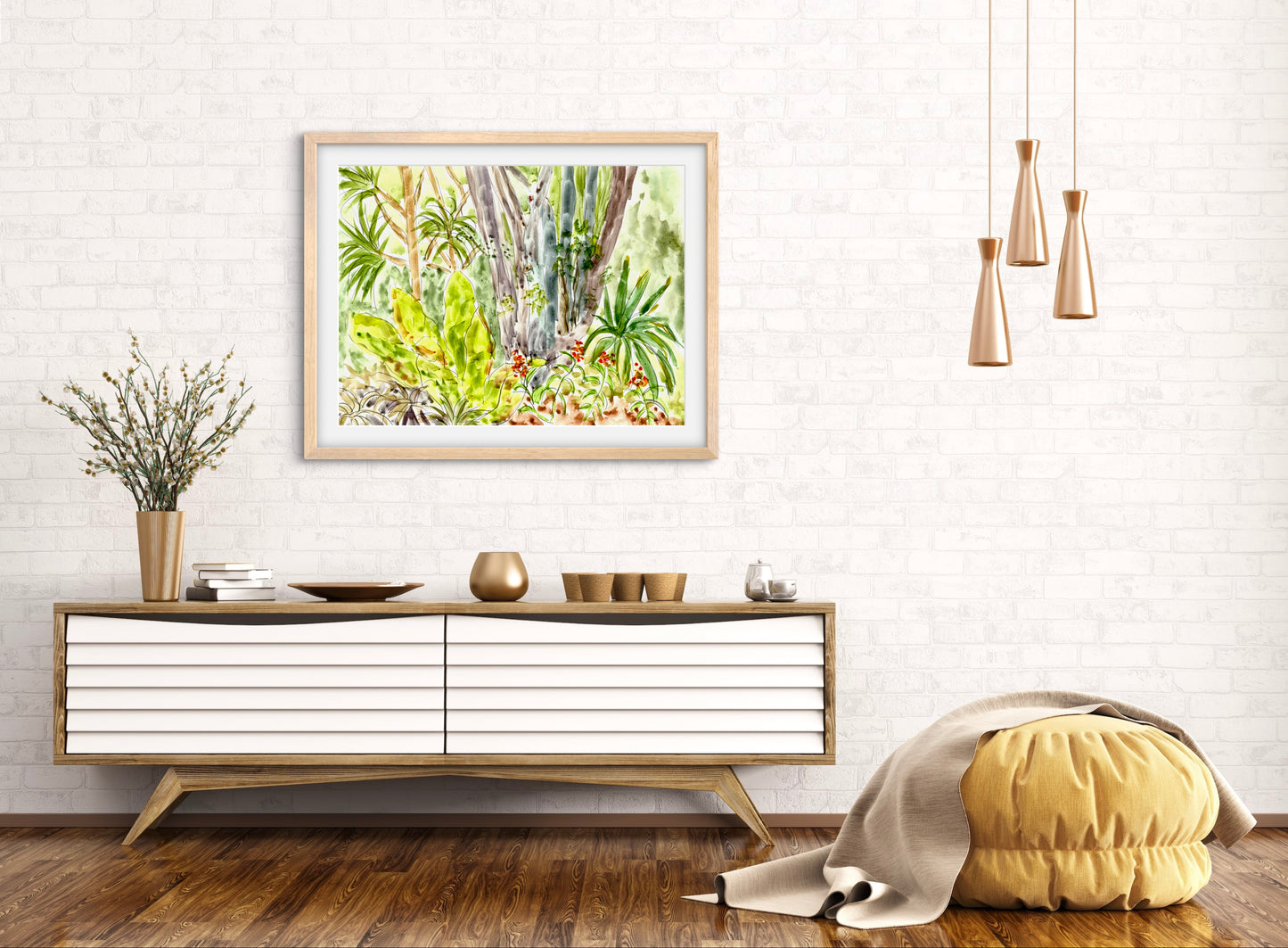 Florida Jungle - Premium Matte Paper Wooden Framed Poster