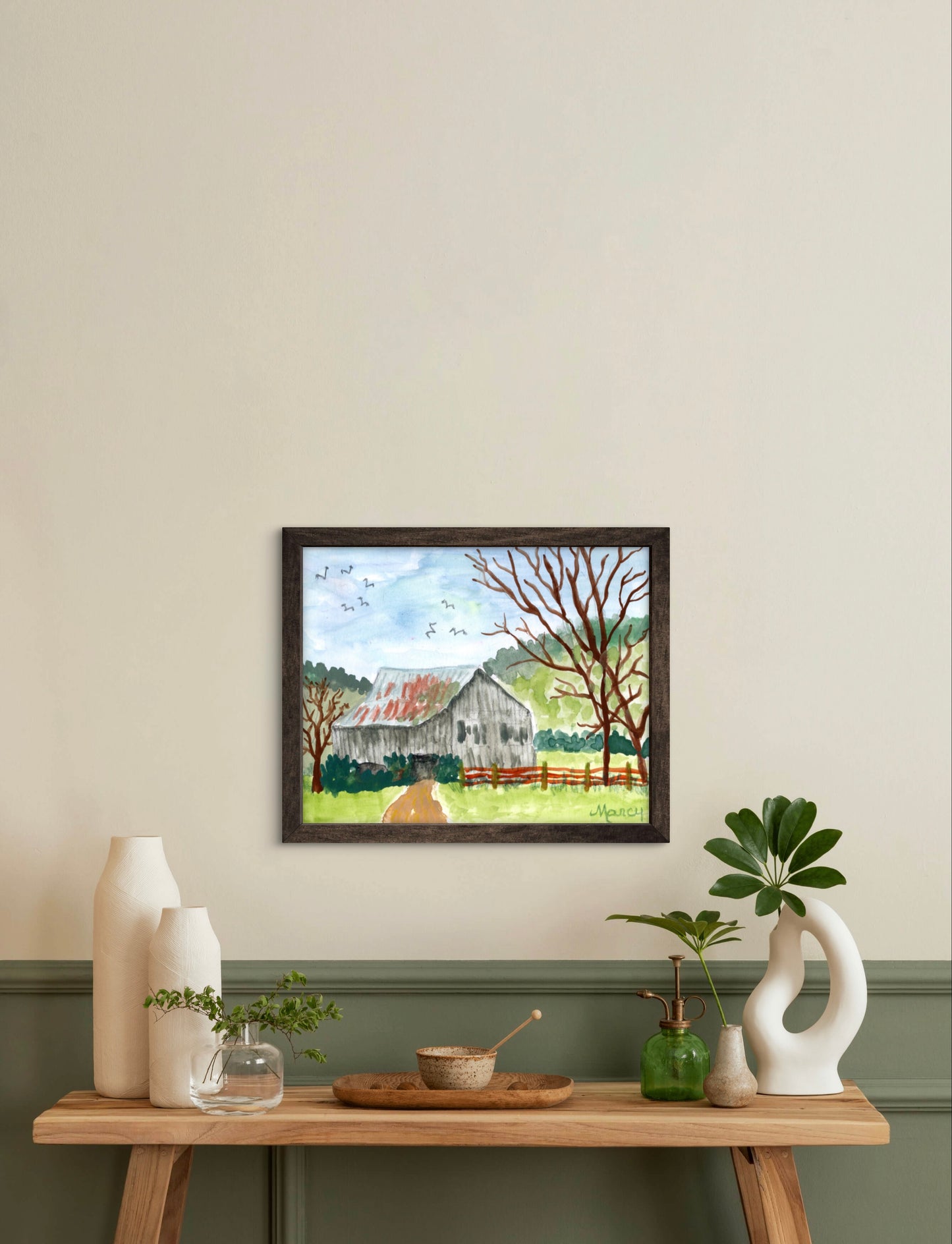 Old Gray Barn — Premium Matte Paper Wooden Framed Poster