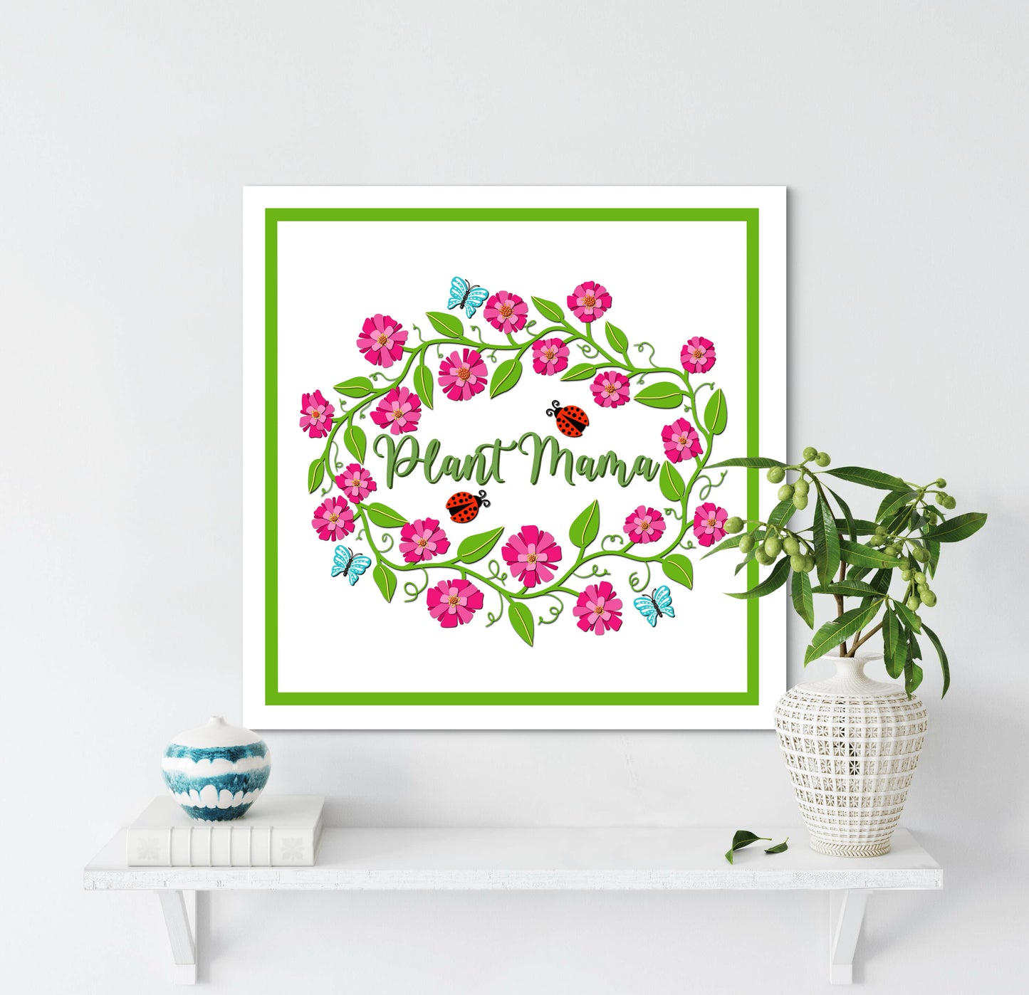 Plant Mama Illustration — Premium Matte Paper Poster