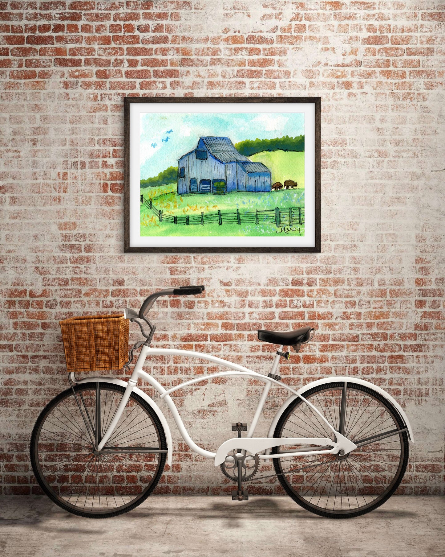 Gray Barn — Premium Matte Paper Wooden Framed Poster